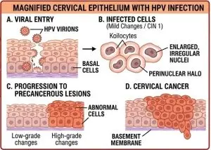Wirus HPV szyjki macicy – objawy, rodzaje zakażeń i diagnostyka